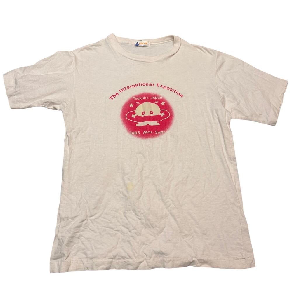 Vintage 80s Cosmo Hoshimaru Tsukuba Expo '85 T Shirt Men's Large Japan